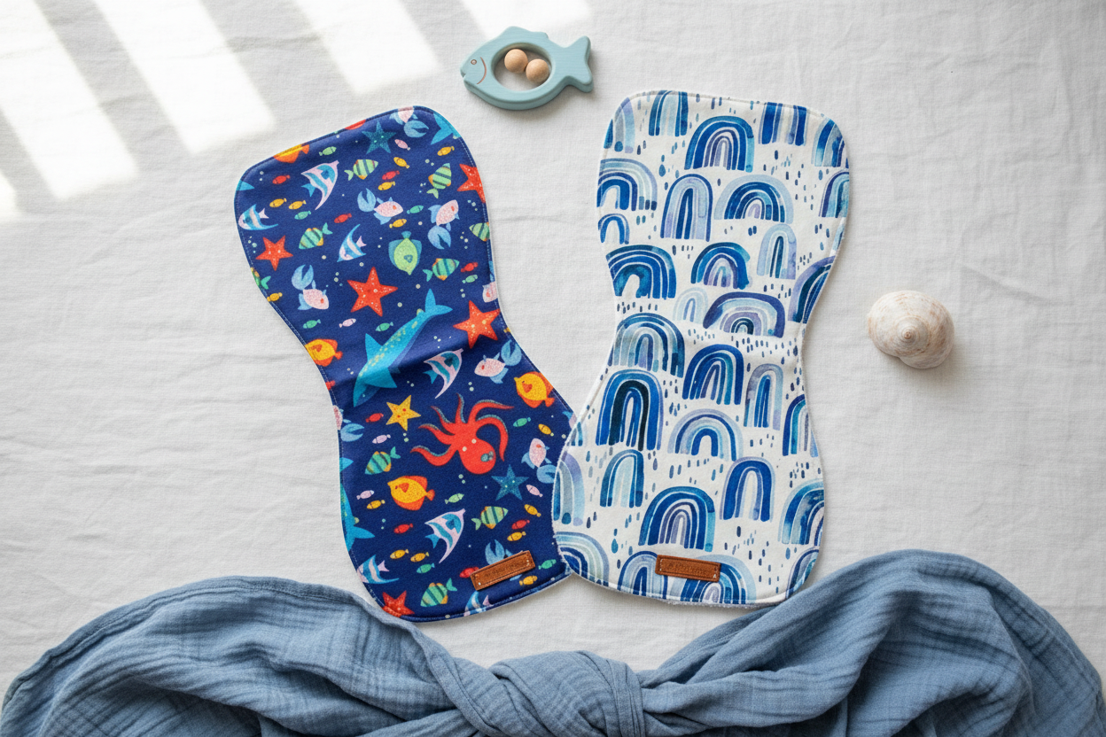 Two Little friends Custom Burp Cloth
