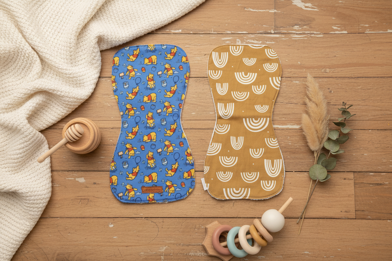 Two Little friends Custom Burp Cloth
