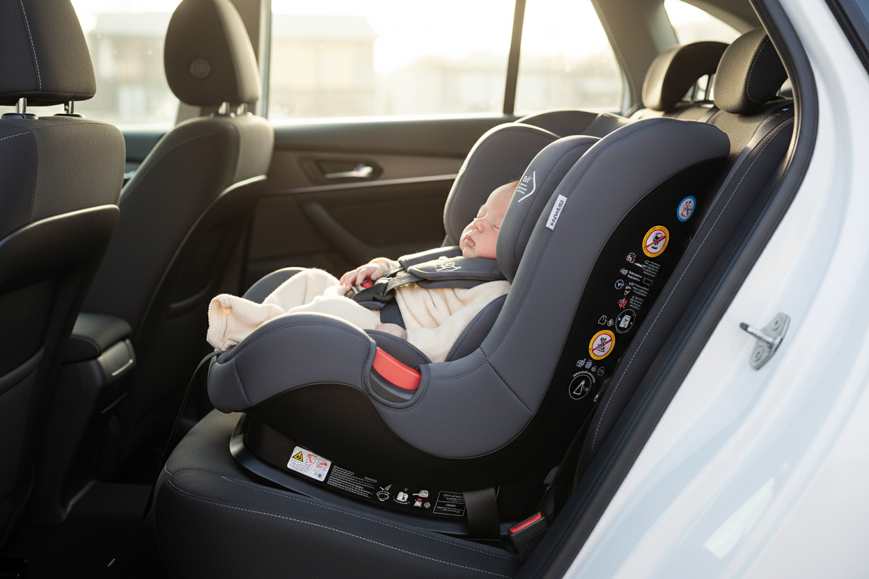 Newborn rear-facing in Maxi Cosi Vita Smart convertible car seat castlerock