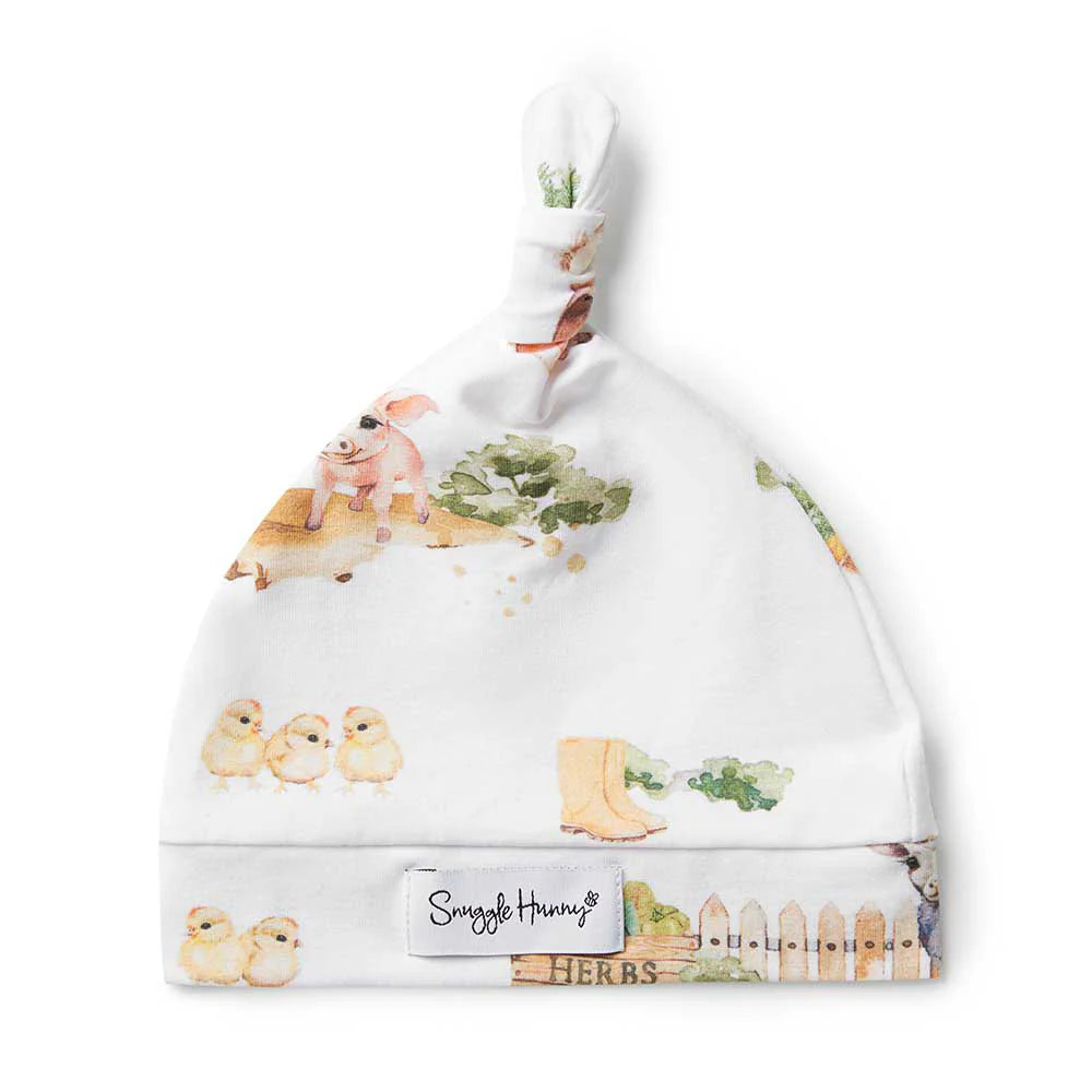 Organic Knotted Beanie- Farm