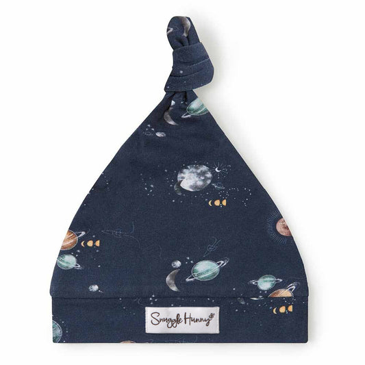 Organic Knotted Beanie-Milky Way