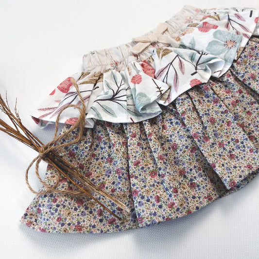 Baby Girls Frilly Pilcher Skirt - Fairy floss Sunset