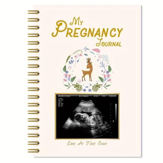 82-Page Pregnancy Journal & Memory Book with Sonogram Photo Album