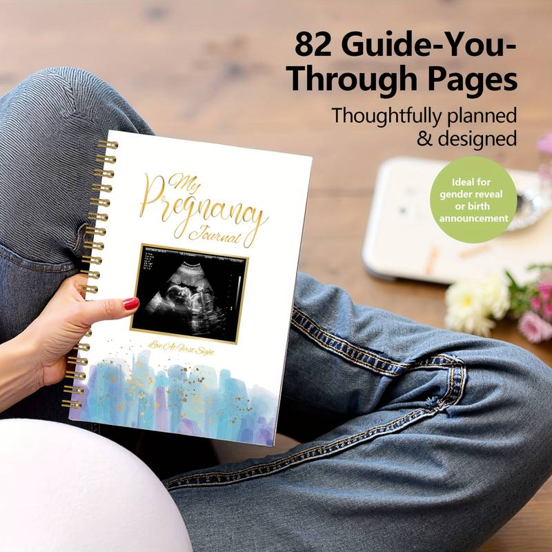 82-Page Pregnancy Journal & Memory Book with Sonogram Photo Album