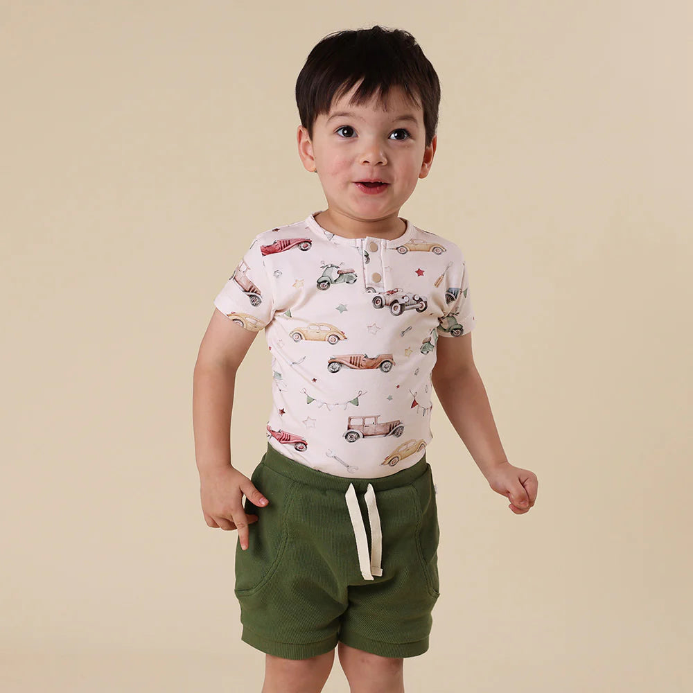 Olive Organic Shorts