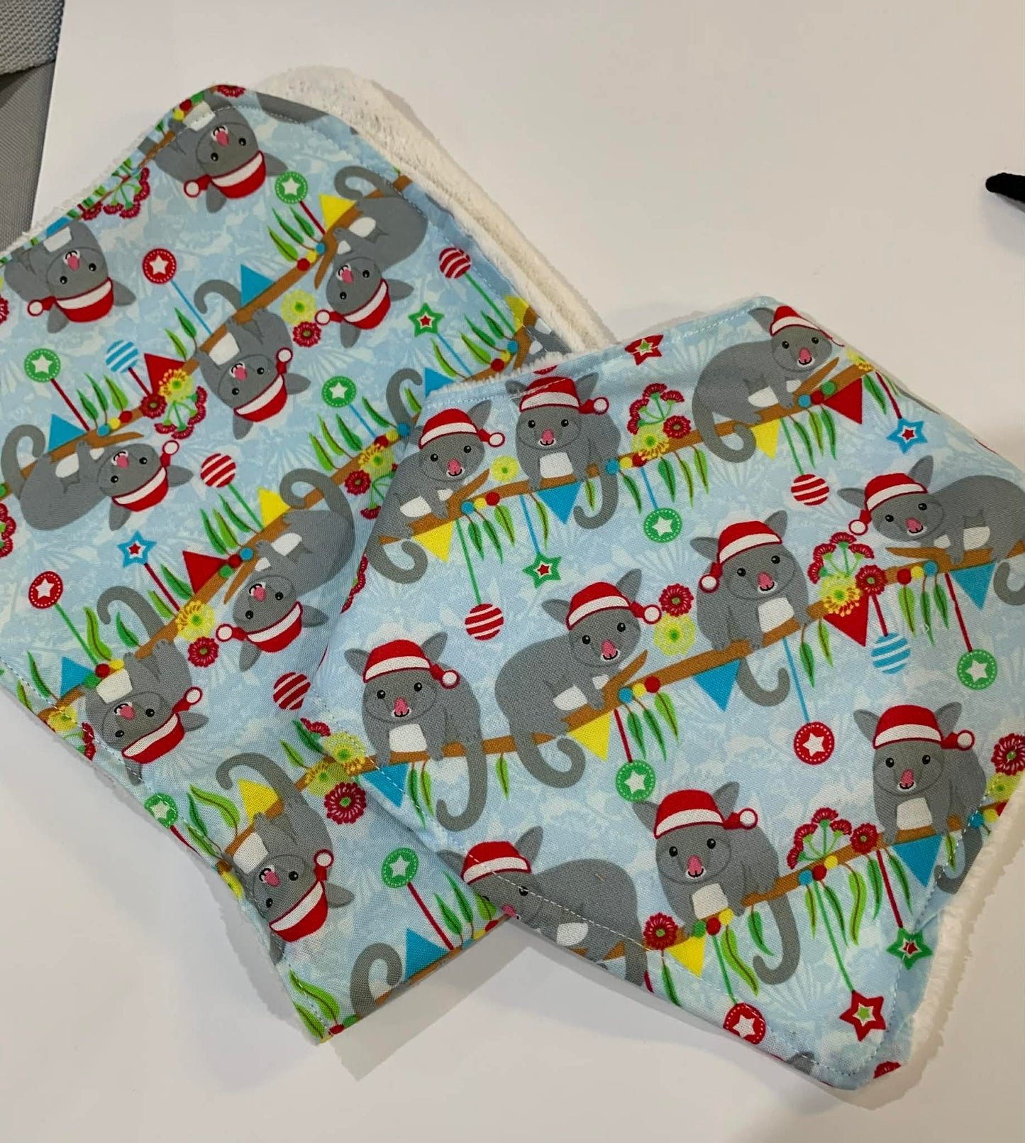 Christmas Bandana Bib and Burp Cloth Set