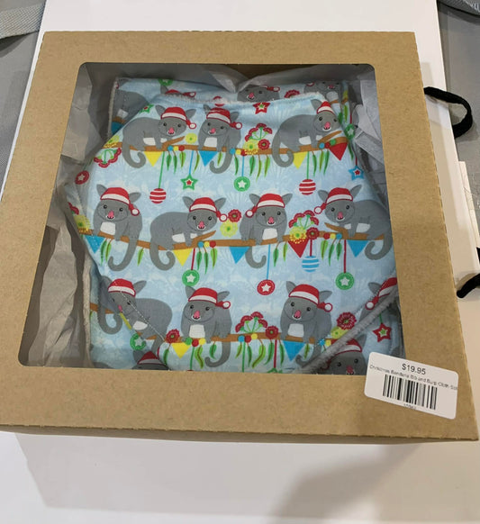 Christmas Bandana Bib and Burp Cloth Set