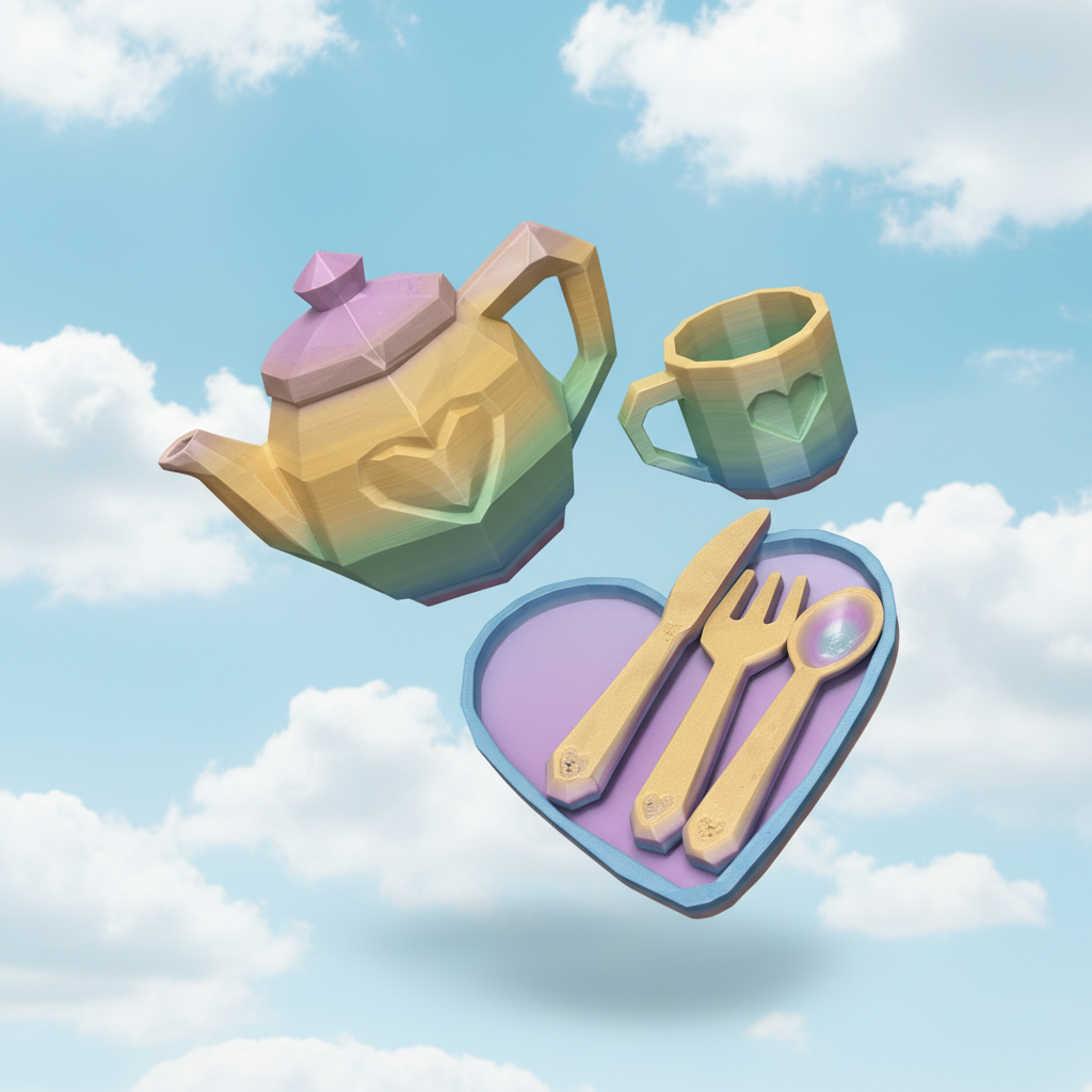 Rainbow Tea Set — Sky