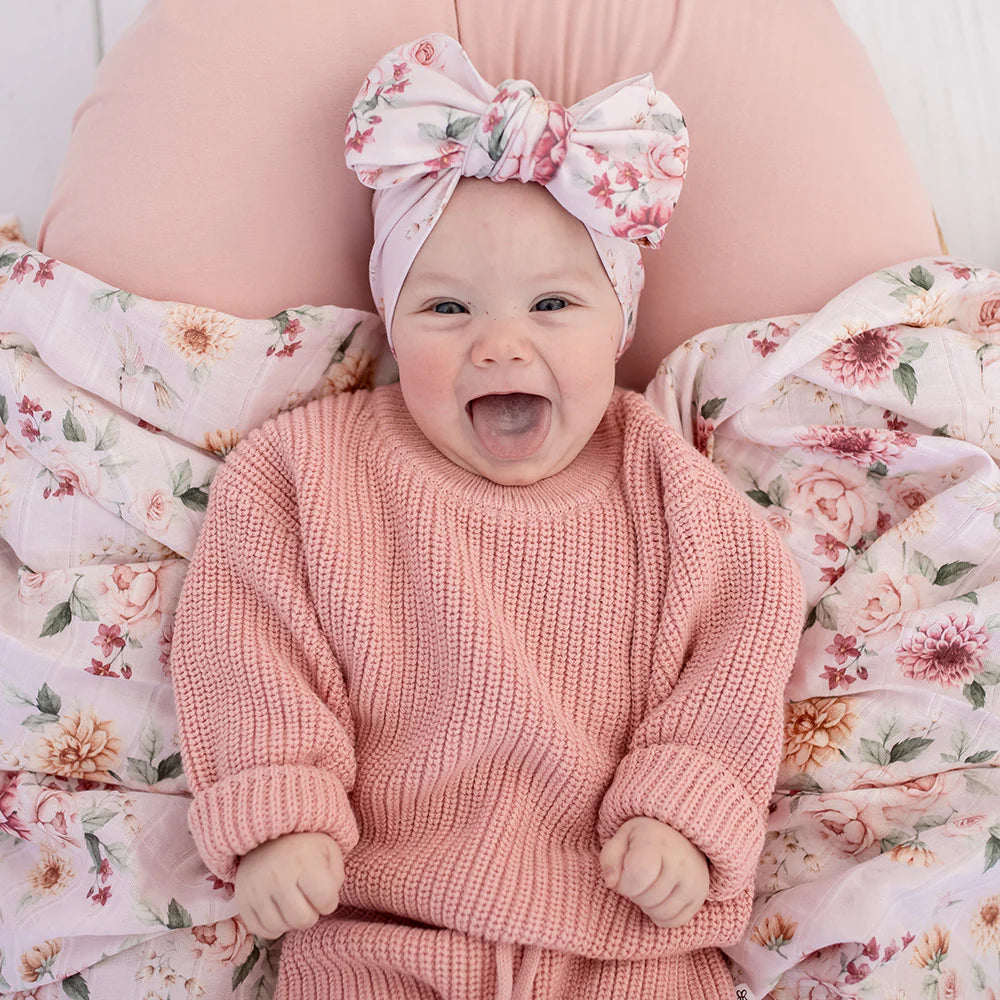 Oversized Cotton Knit Jumper- Rosa