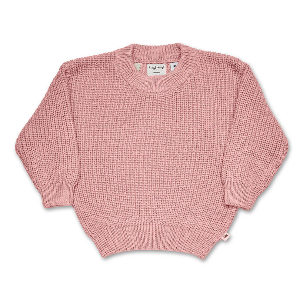 Oversized Cotton Knit Jumper- Rosa
