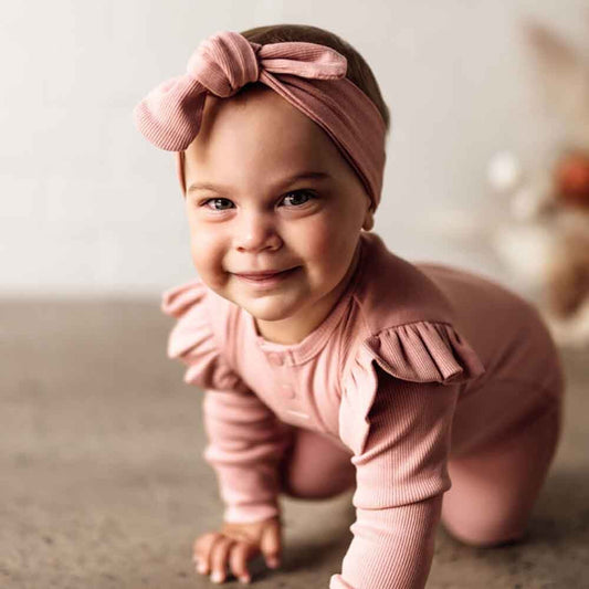 Organic Topknot - Rose Ribbed