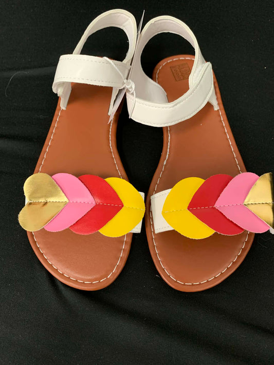 Girls Fashion Sandal- White with Hearts