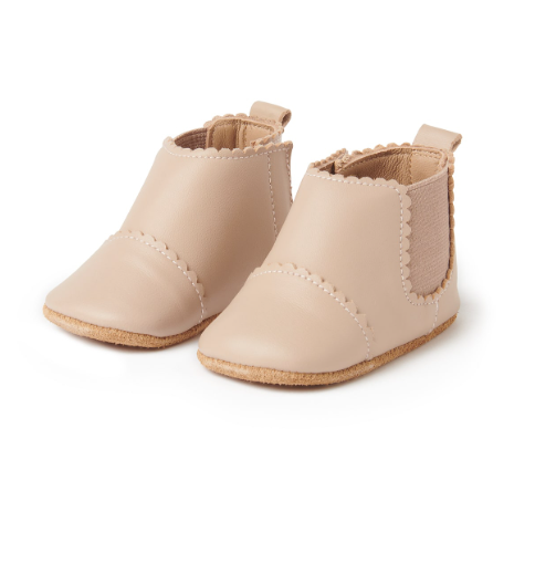 Leather Scallop Booties