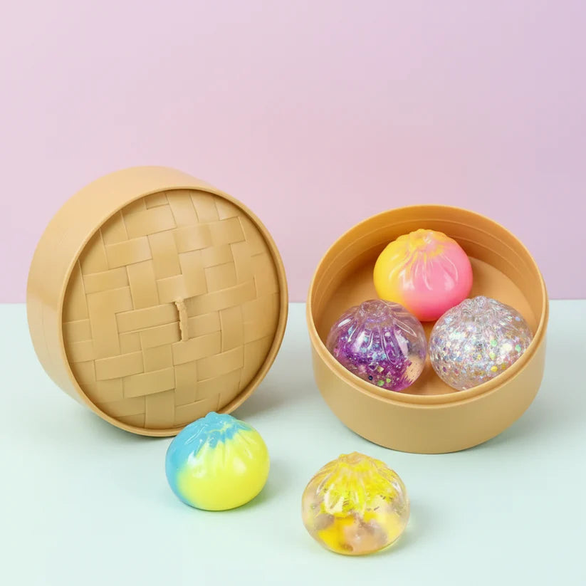 Sensory Squeeze Bun Set | Dim Sum Squishy Balls (5-Piece)