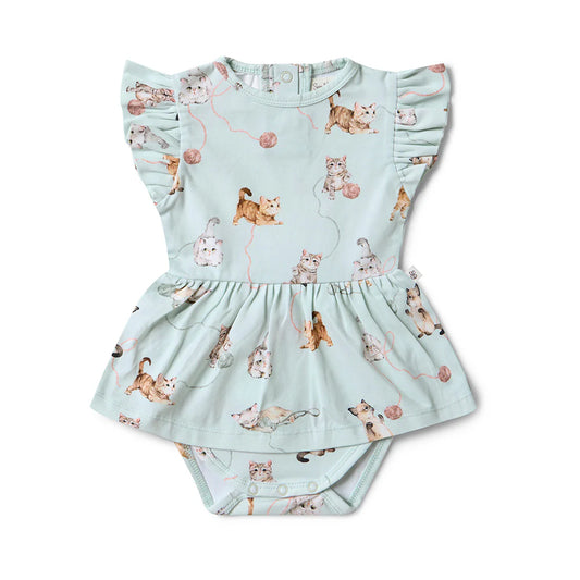 Kitten - Short Sleeve Dress with Frill