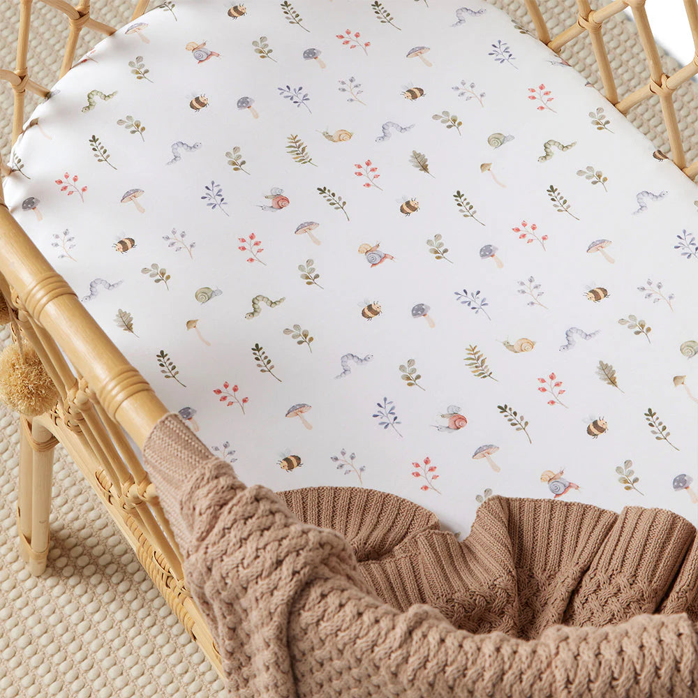 Garden Friends Organic Bassinet/Change Pad Cover