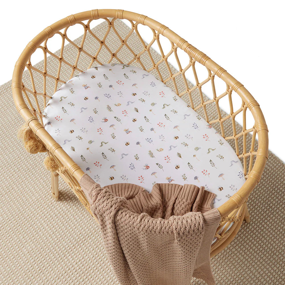 Garden Friends Organic Bassinet/Change Pad Cover