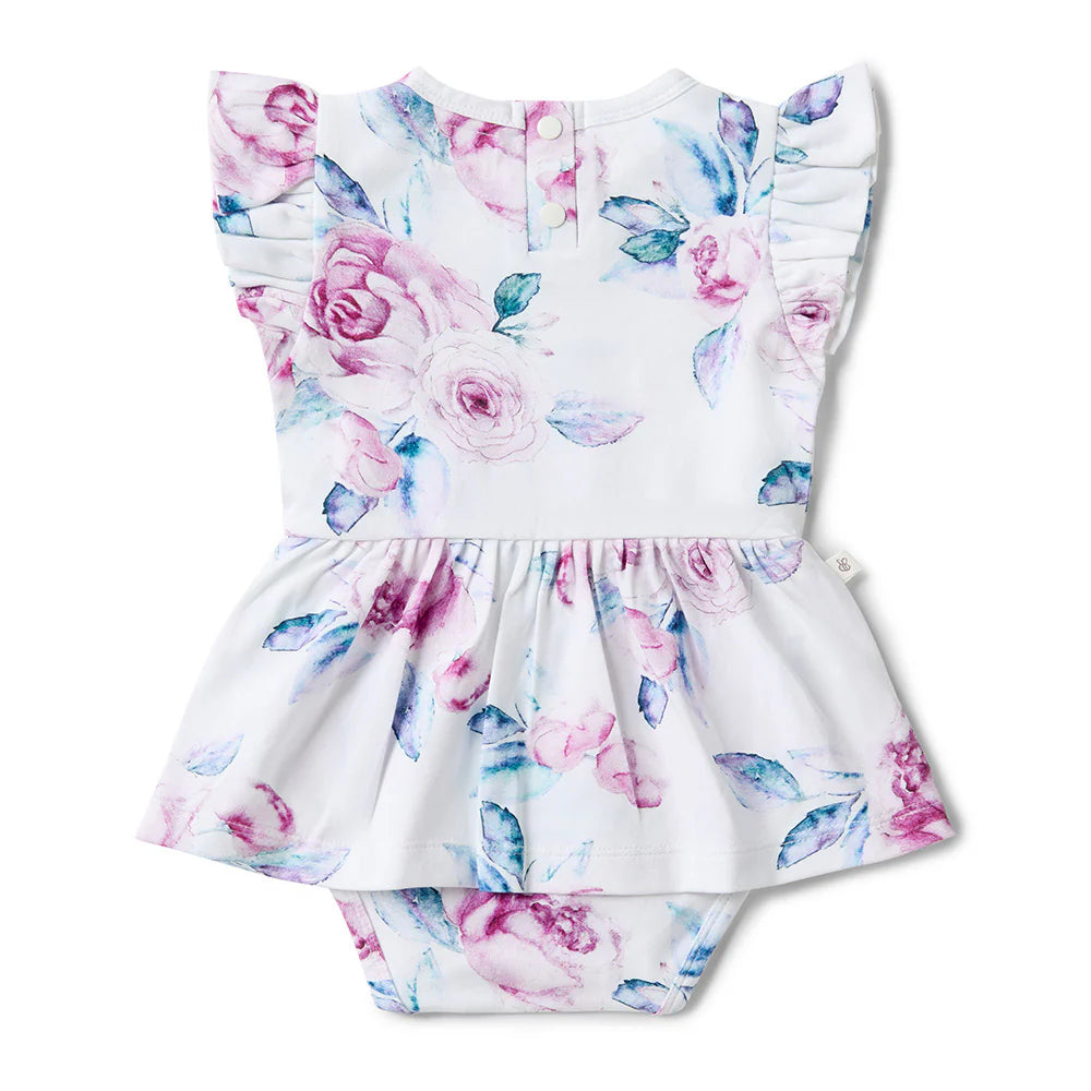 Lilac Skies Organic Dress with Frill