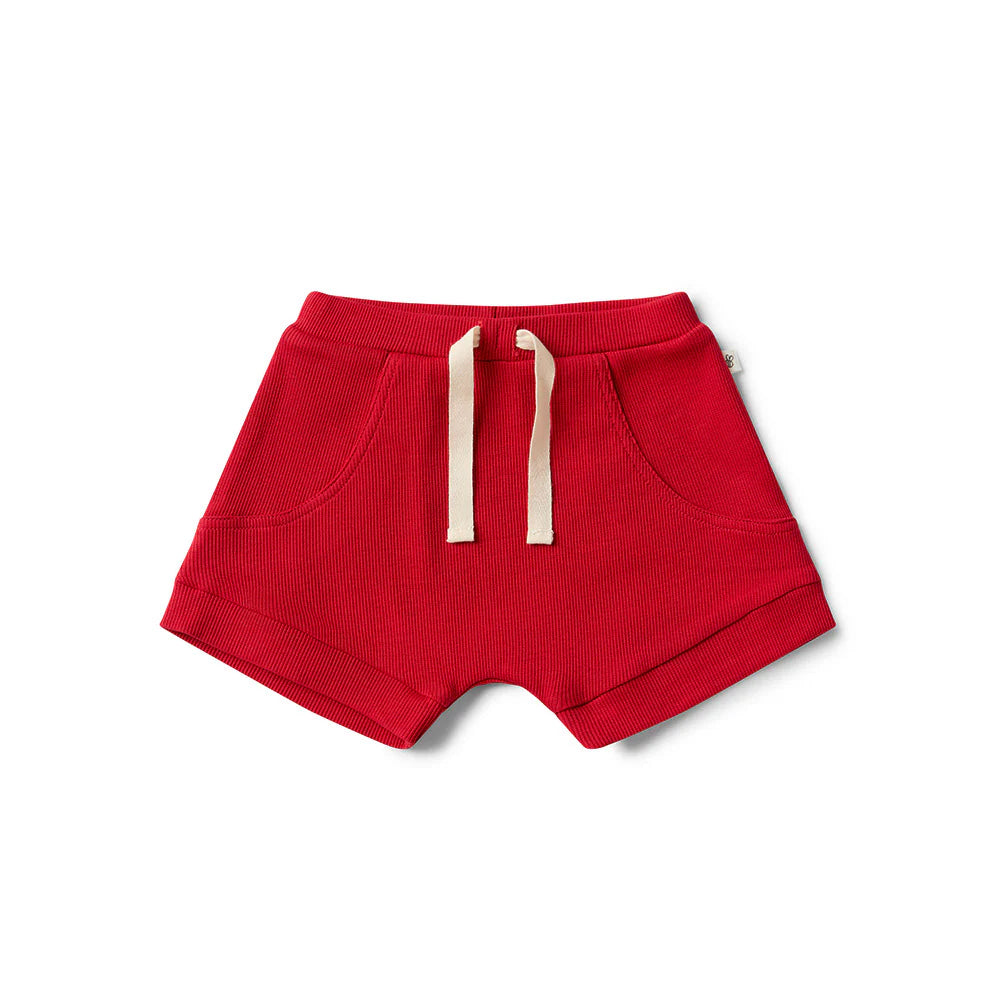 Red Organic Shorts