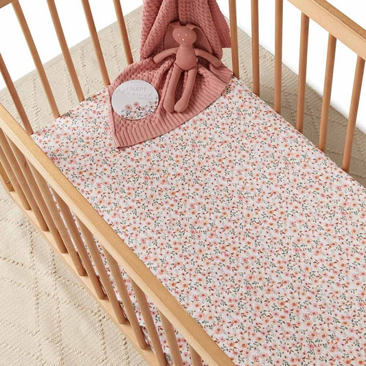 Spring Floral Organic Cot Sheet