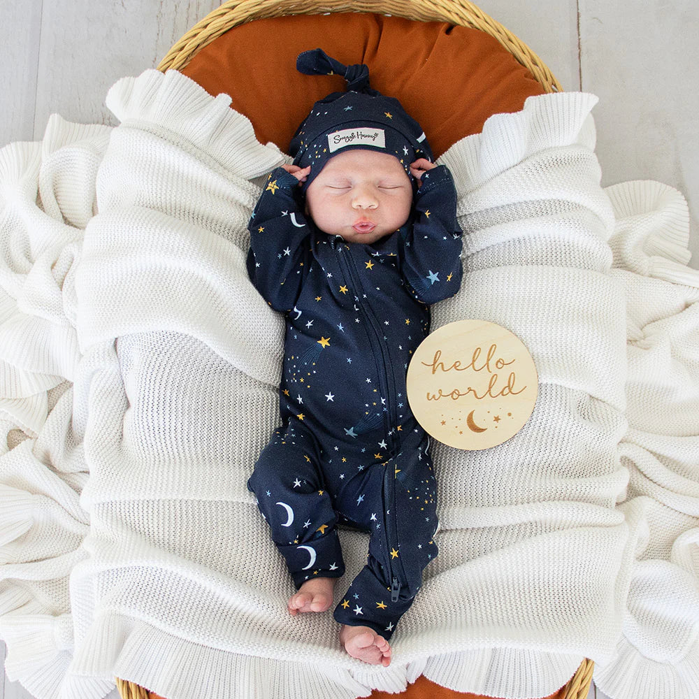 Starry Night Organic Snugglesuit Convertible Romper