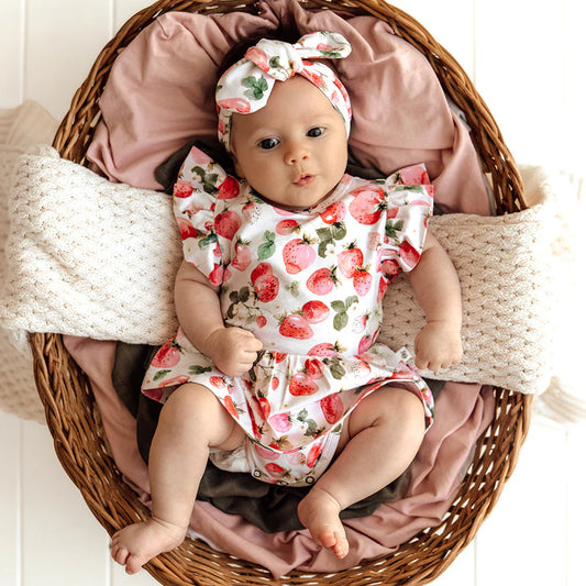 Strawberry Short Sleeve Organic Dress
