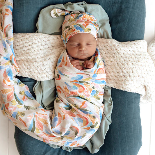 Summer Palm Organic Muslin Wrap