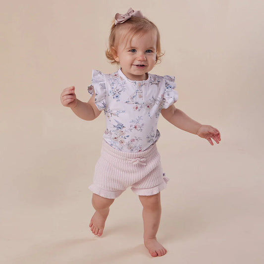 Blush Organic Cotton Knit Bloomers