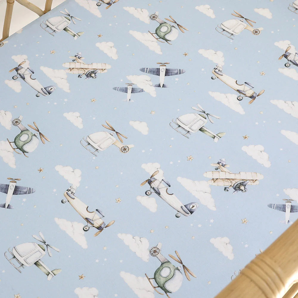 Taking Flight Organic Bassinet Sheet/Change pad Cover