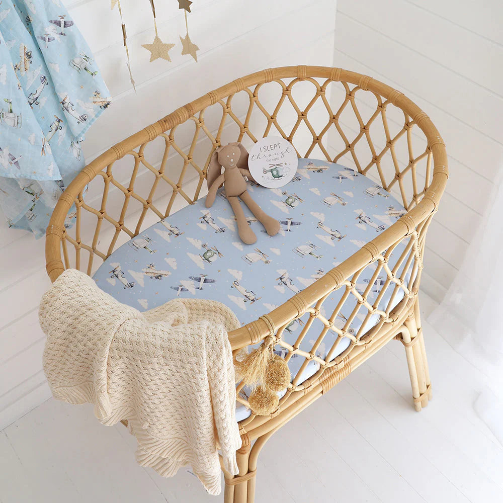 Taking Flight Organic Bassinet Sheet/Change pad Cover