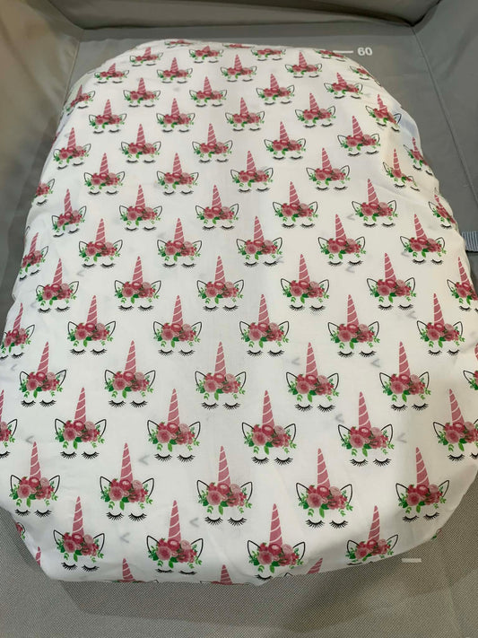 Unicorn Fitted Moses Basket Bassinet Sheet
