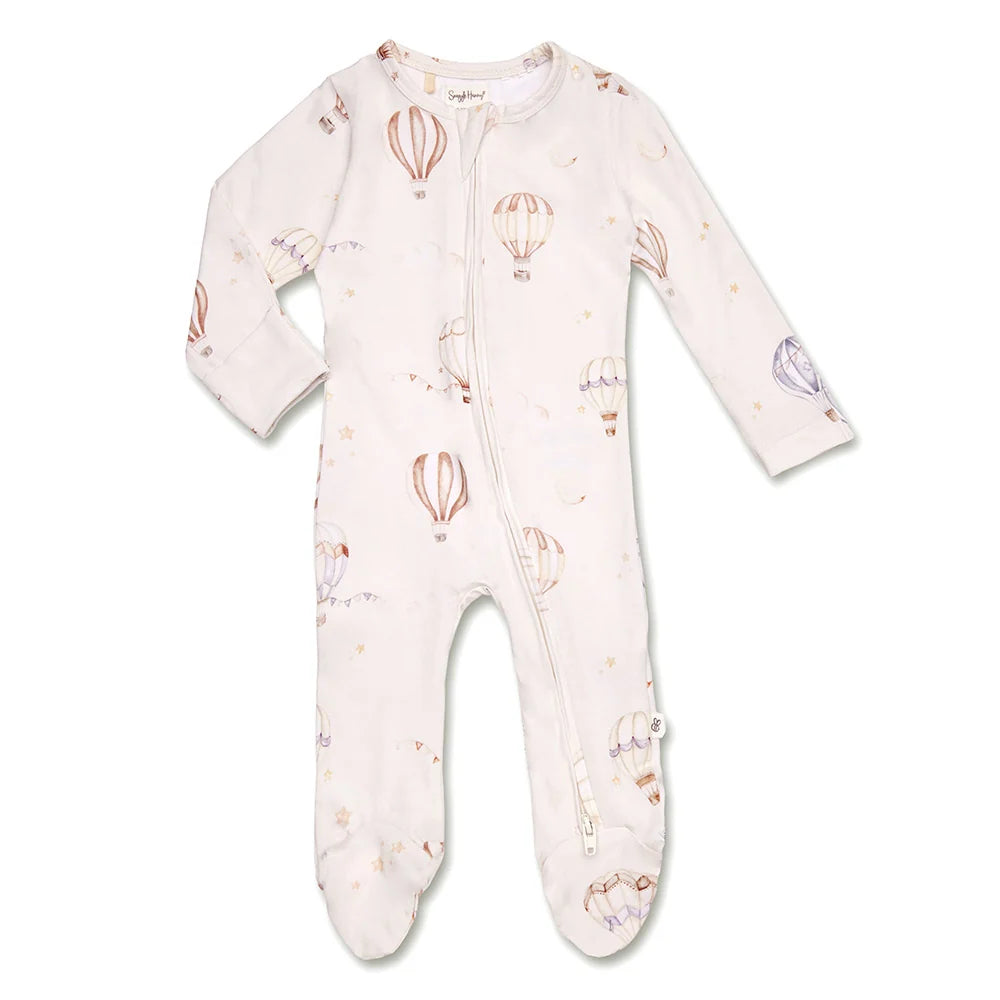 Up and Away Organic Snuggle Sleepsuit Zip Footie