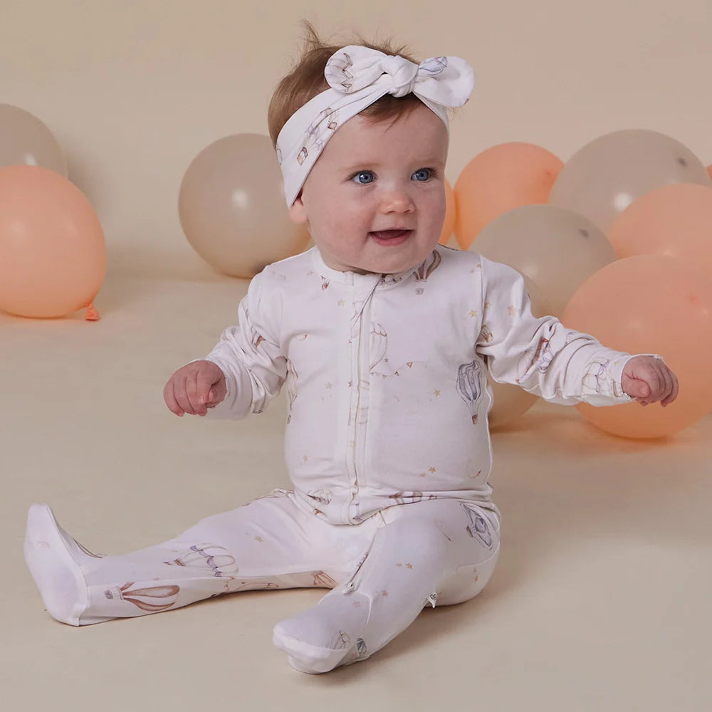Up and Away Organic Snuggle Sleepsuit Zip Footie
