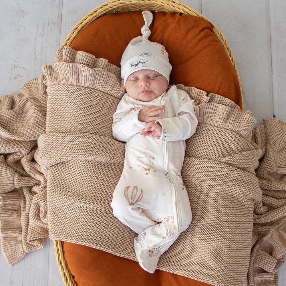 Up and Away Organic Snuggle Sleepsuit Zip Footie