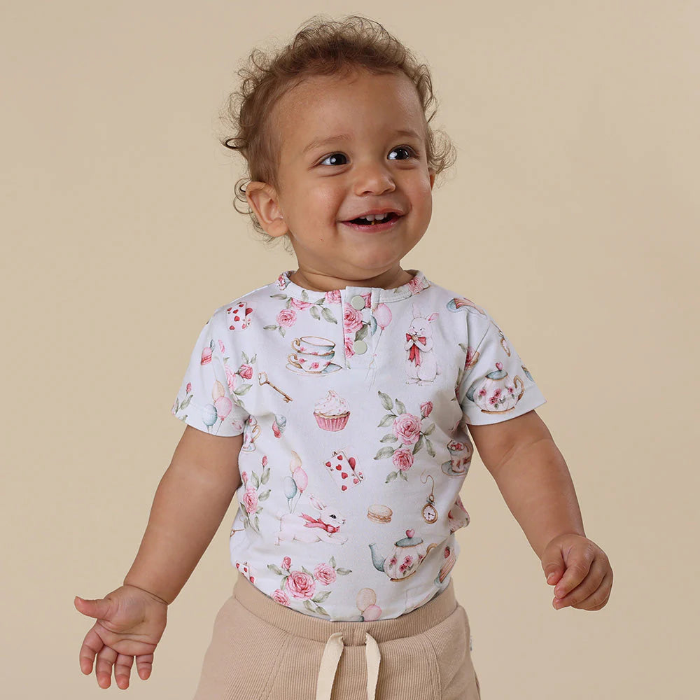 White Rabbit Short Sleeve Organic Bodysuit